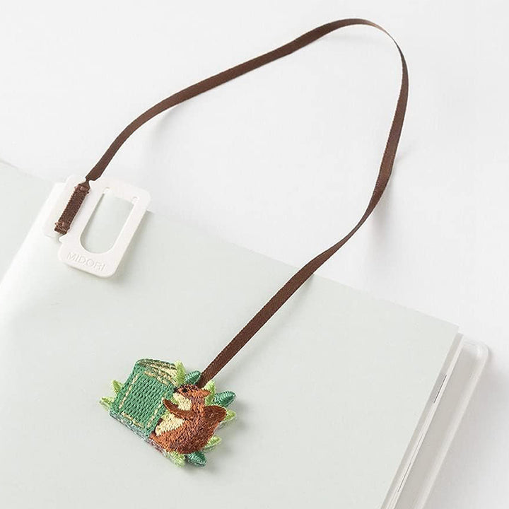 Embroidered Bookmark Ribbon - Squirrel