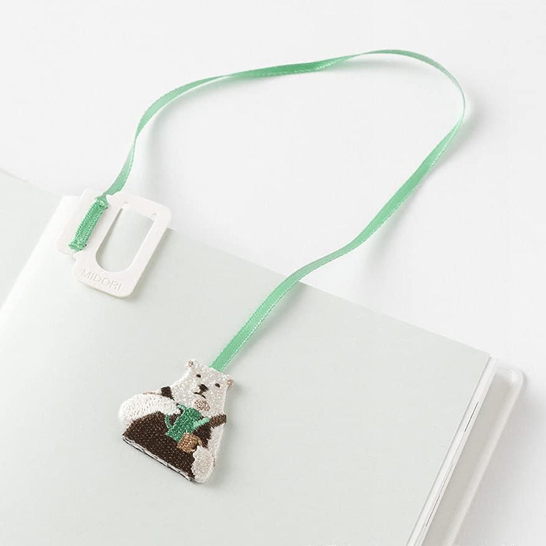 Embroidered Bookmark Ribbon - Polar Bear