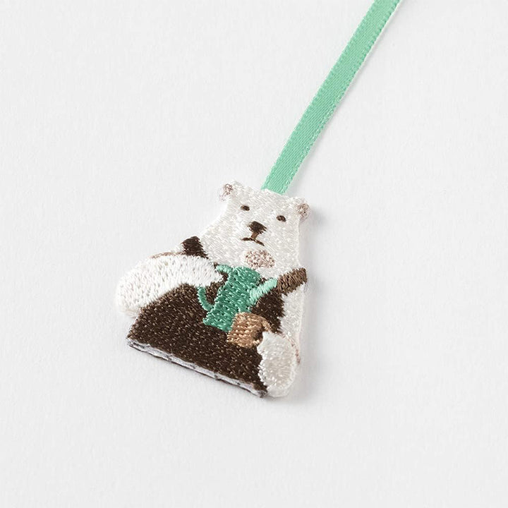 Embroidered Bookmark Ribbon - Polar Bear