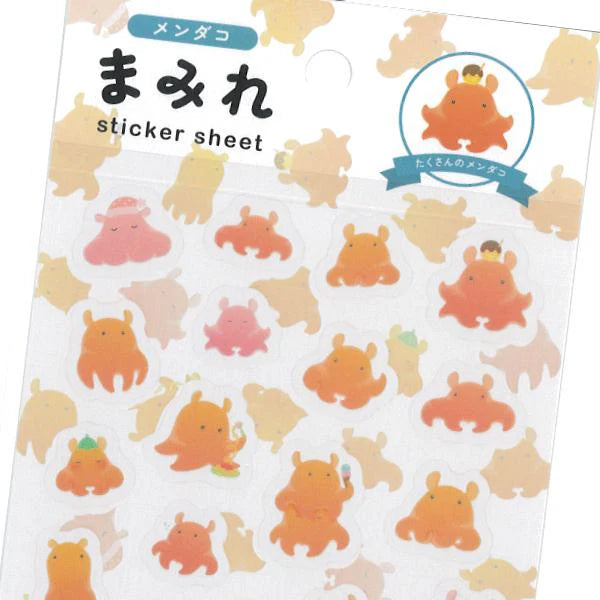 Transparent Sticker Sheet - Mendako Octopus