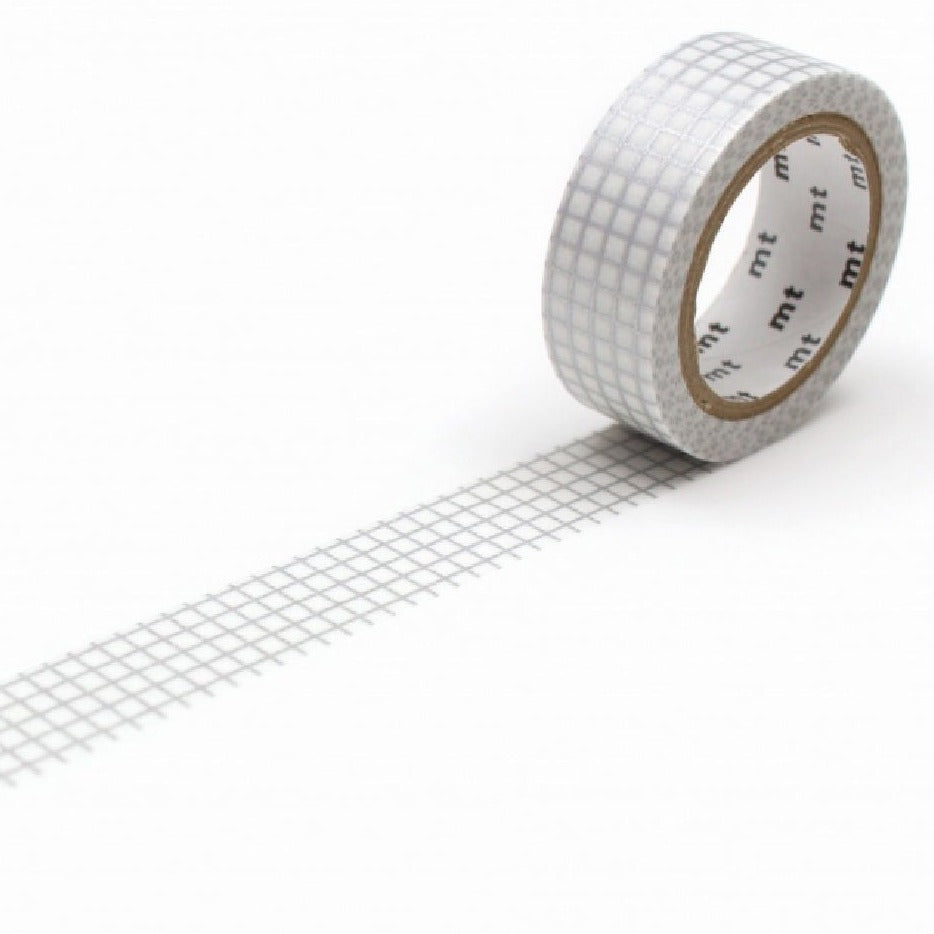 15mm Roll of Tape - Grid - Silver