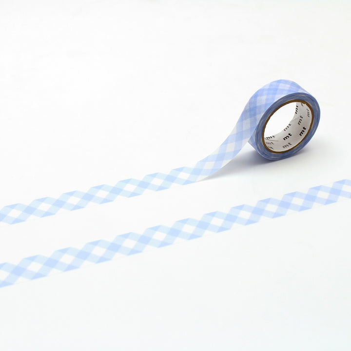 15mm Roll of Tape - Gingham Check - Ultramarine