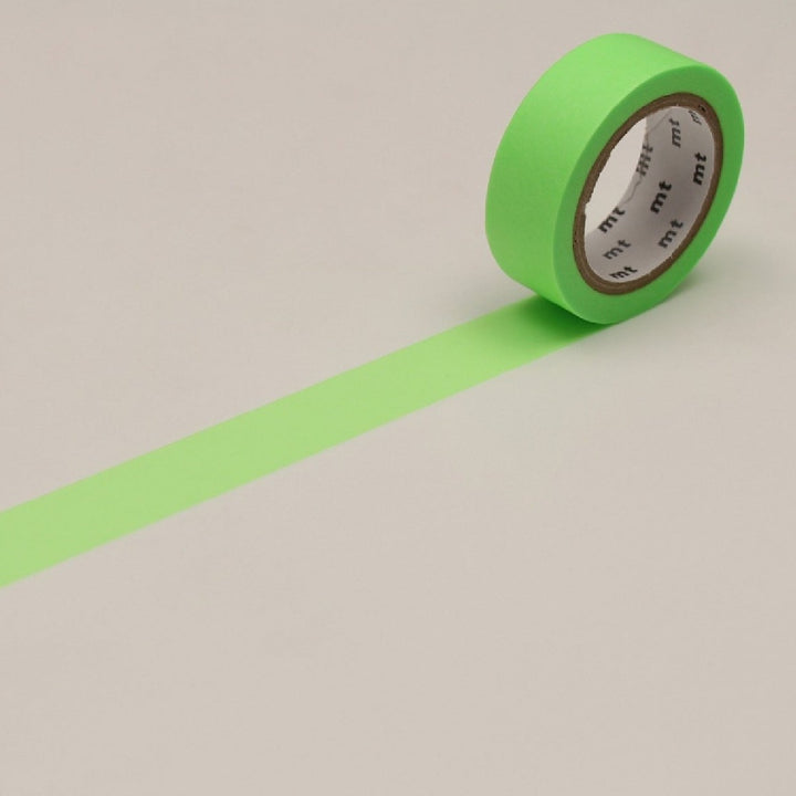 15mm Roll of Tape - Shocking Green