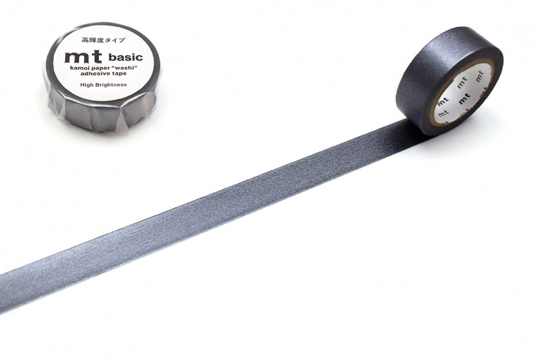15mm Roll of Tape - Gunmetal Grey (High Brightness)