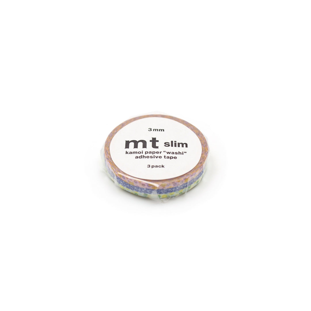 3mm Extra Slim Tape - Pack of 3 - Floral Mix