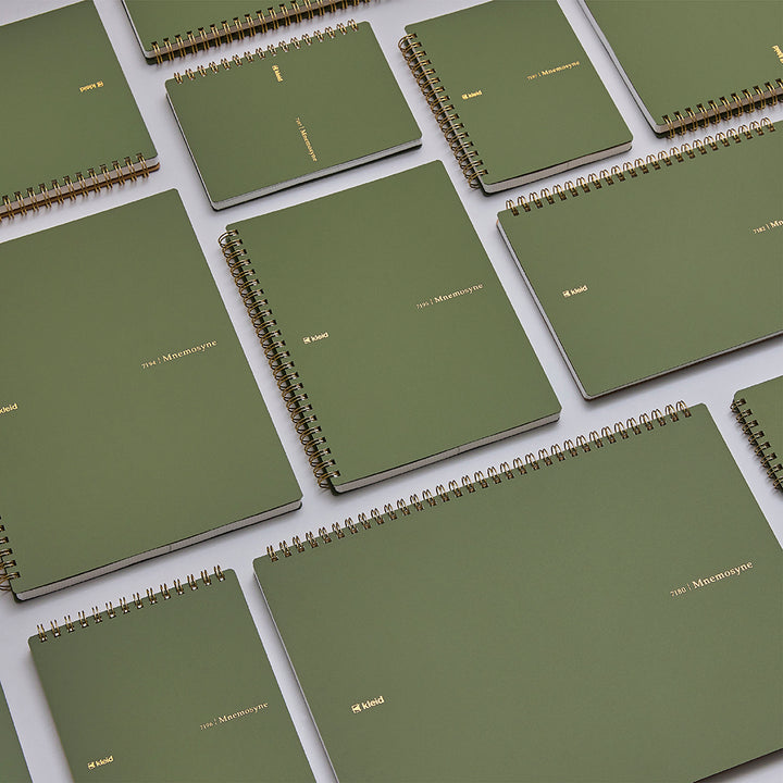 Mnemosyne × kleid - 2mm Olive Grid Notebook