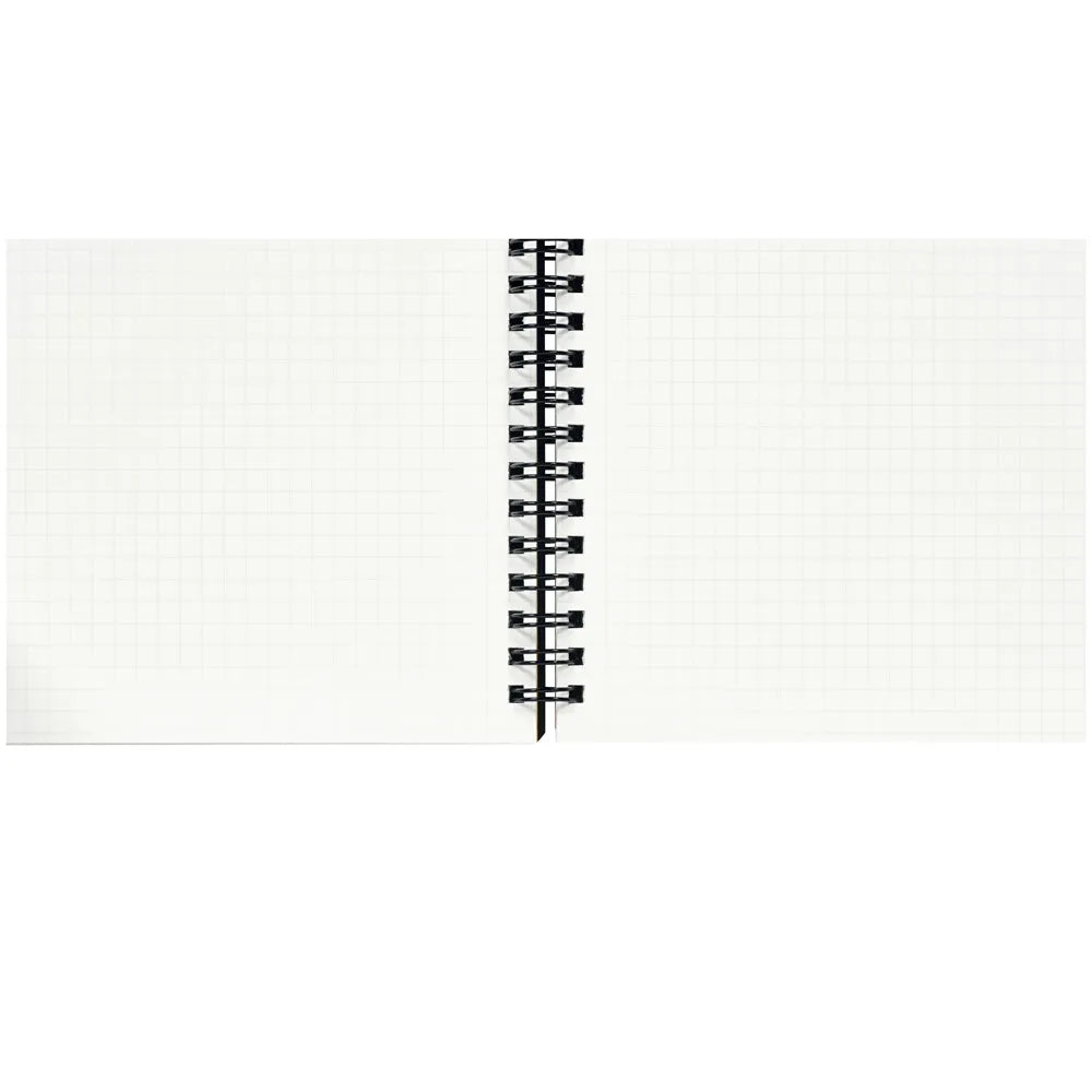 Black spiral notebook on a white background #paper-size_a3