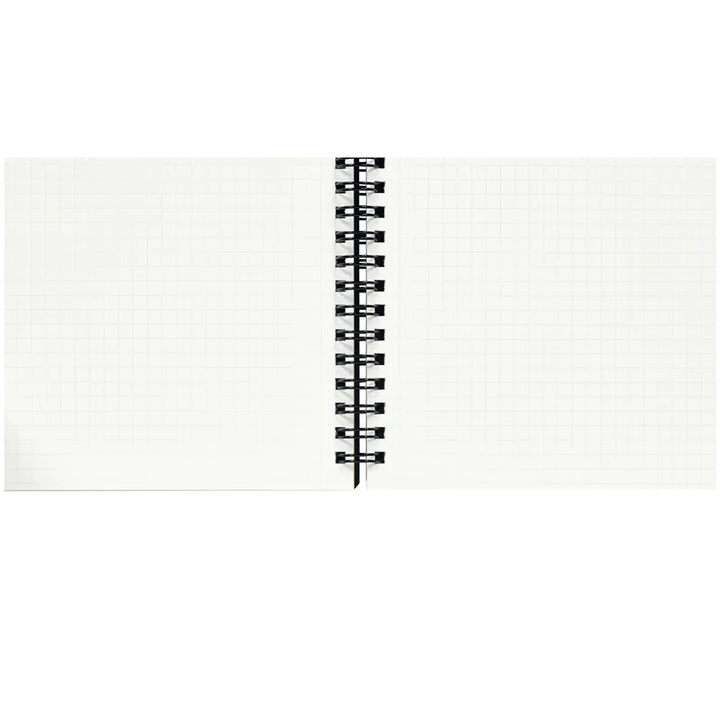 Black spiral notebook on a white background #paper-size_a3