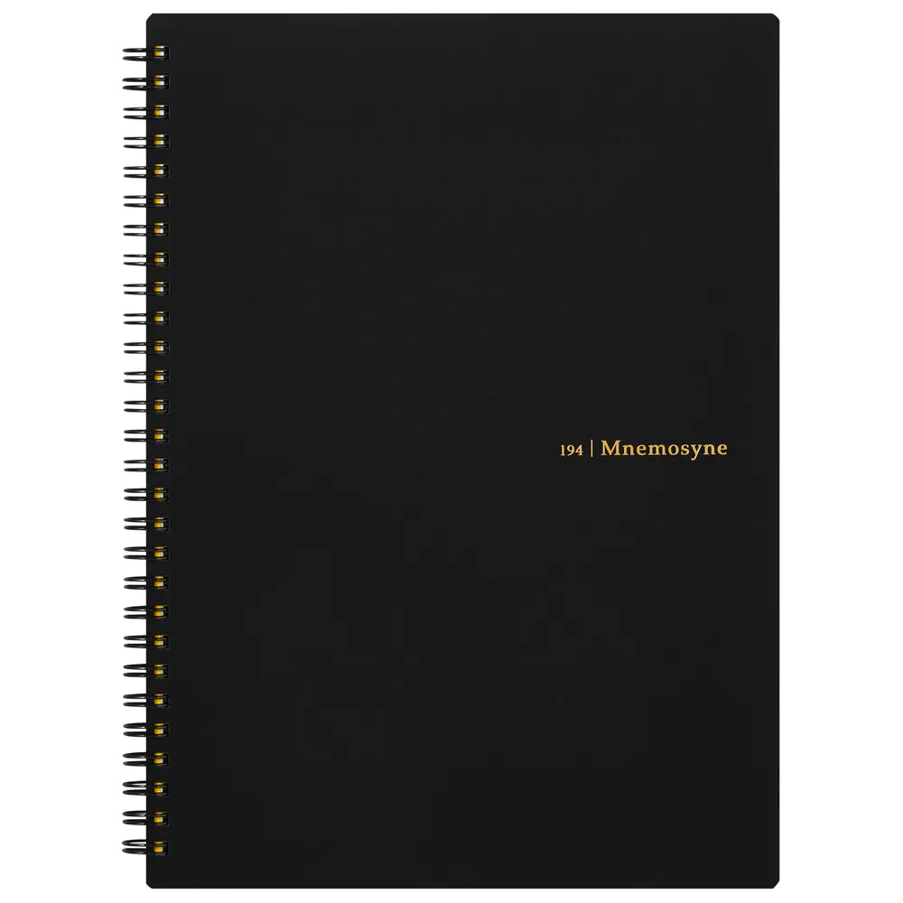 Black notebook with 'Mnemosyne' branding on a white background #paper-size_b5