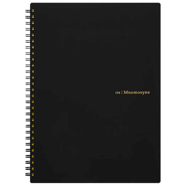 Black notebook with 'Mnemosyne' branding on a white background #paper-size_b5