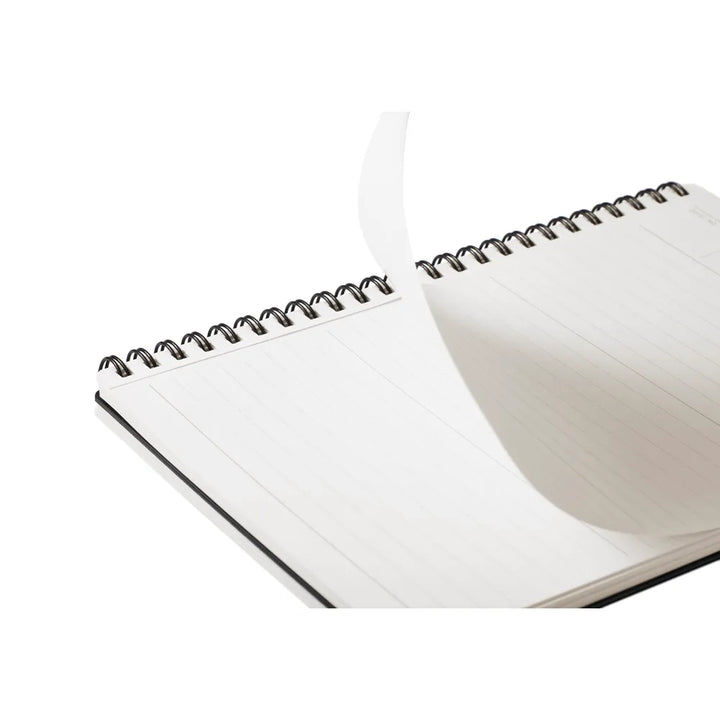 White notebook with black spiral binding on a white background

#paper-size_a5