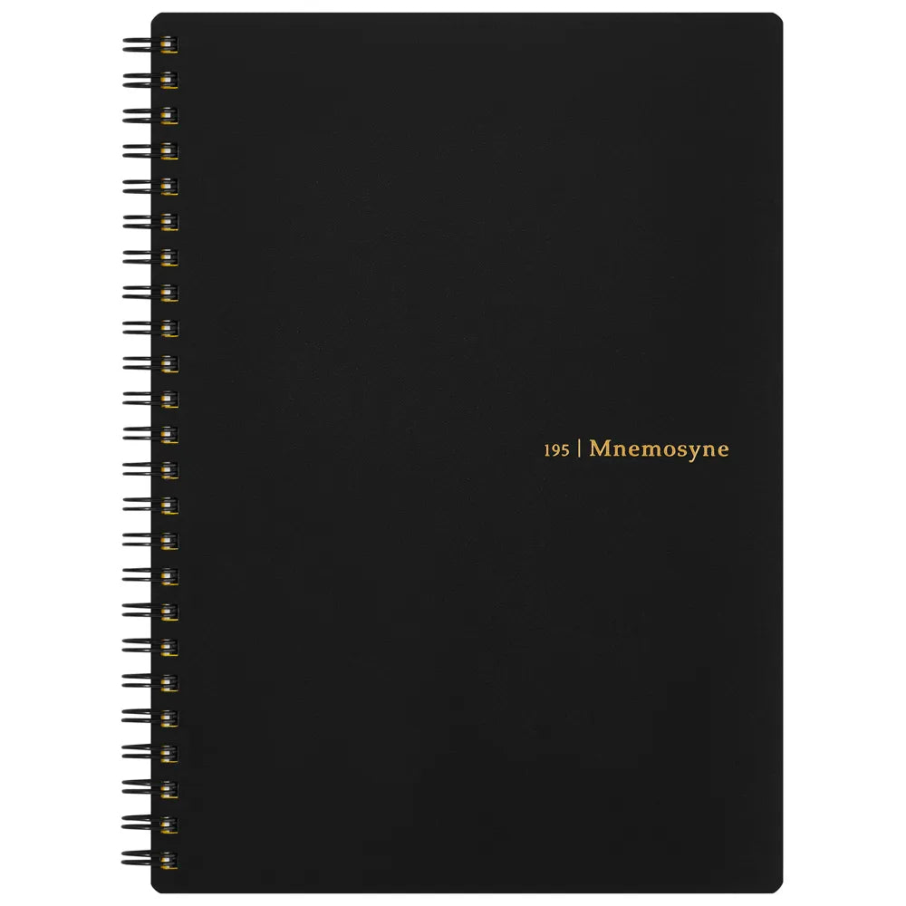 Black notebook with '195 Mnemosyne' branding on a white background

#paper-size_a5