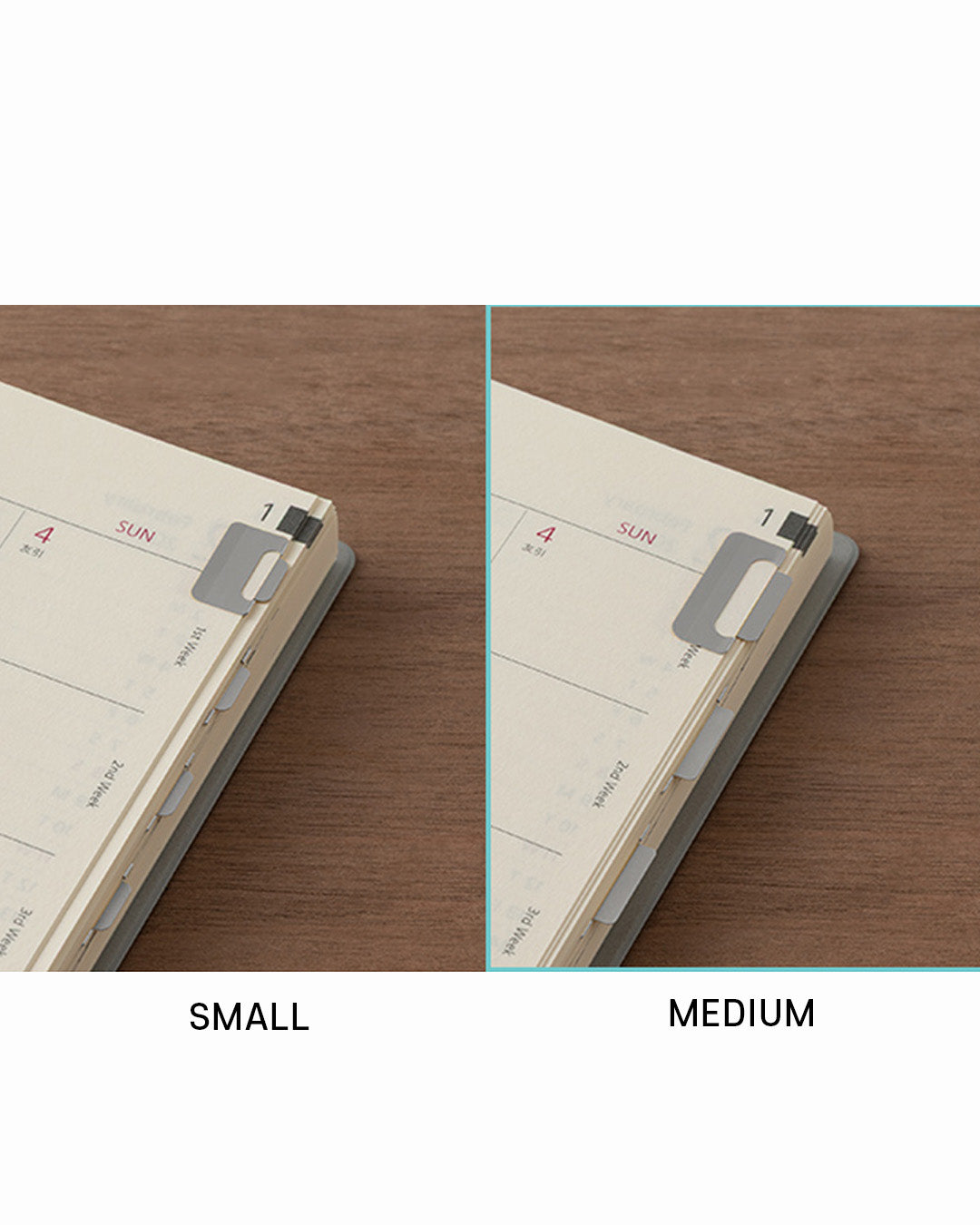 Flat Metal Index Clip - Medium - 8 Pack