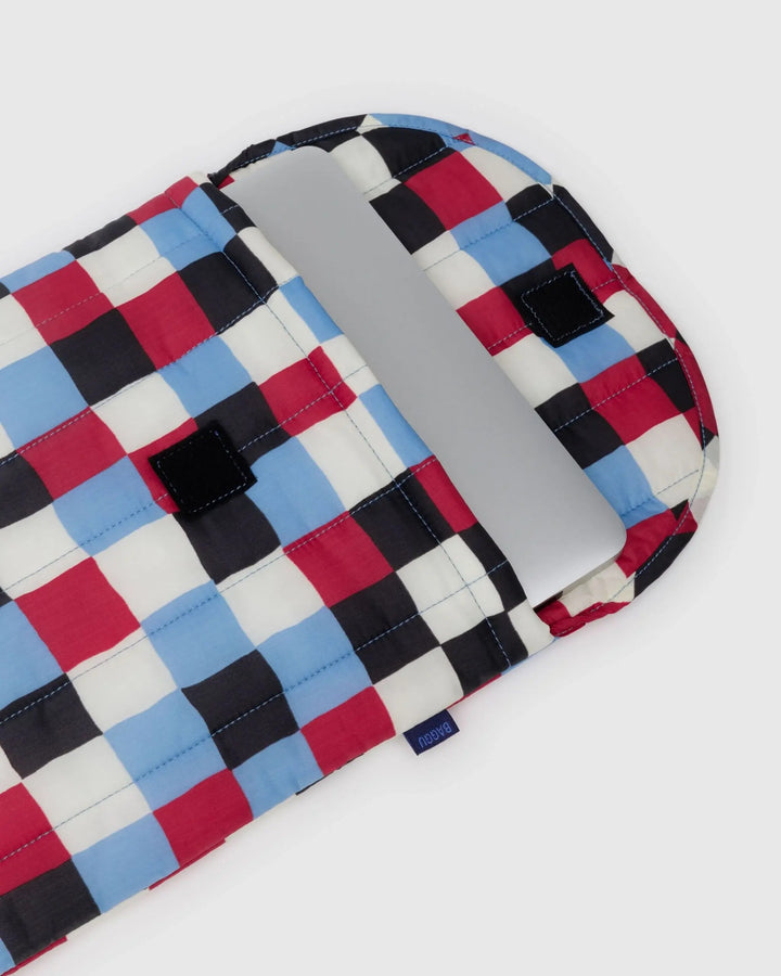Puffy Laptop Sleeve 16" - Painted Check