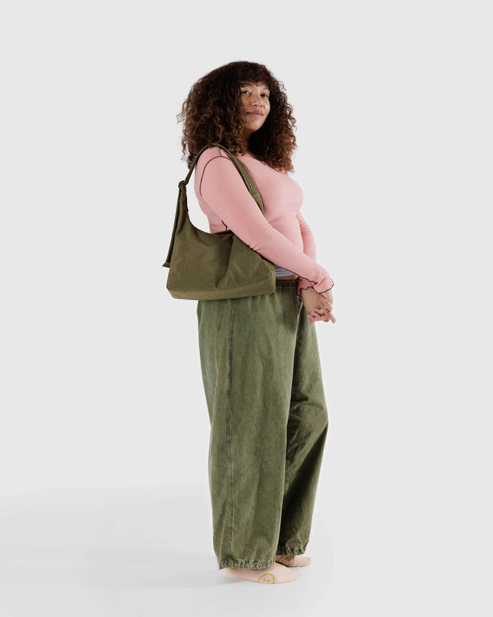 Nylon Shoulder Bag - Seaweed Green