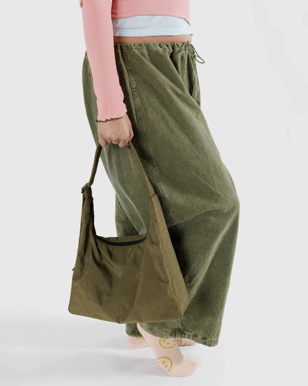 Nylon Shoulder Bag - Seaweed Green