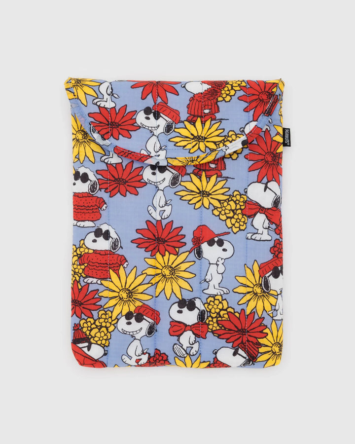 x Peanuts - Puffy Laptop Sleeve 13" - Floral Snoopy