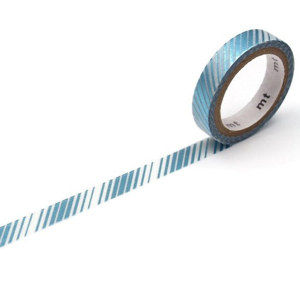 7mm Roll of Tape - Foiled Cascade Stripe