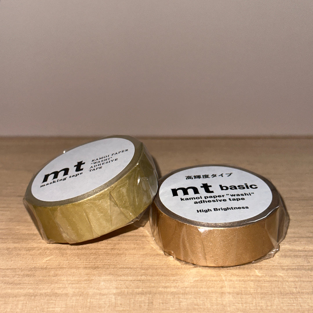 15mm Roll of Tape - Champagne Gold (High Brightness)