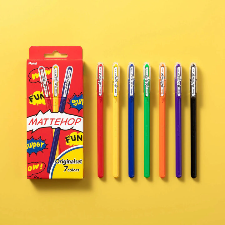 Hybrid Mattehop Gel Pen Set - Set of 7 - Original