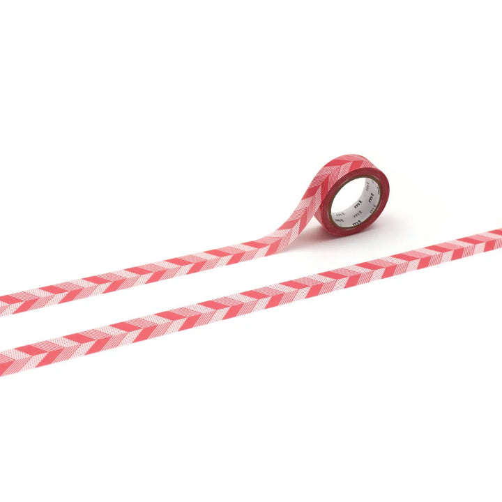 15mm Roll of Tape - Multi-Stripe Pink