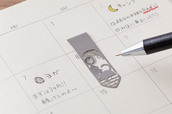 Clip Marker Bookmark - Cat and Moon