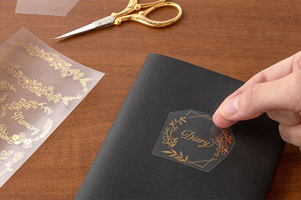 Gold Foil Transfer Stickers - Floral