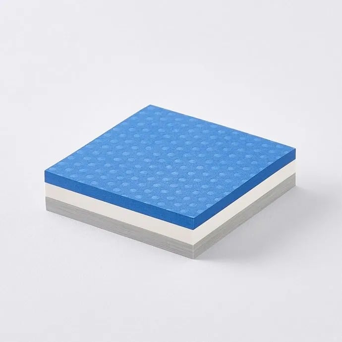 TAKEO MOTTAINAI MEMO Assorted 11 blue, white and grey paper layers