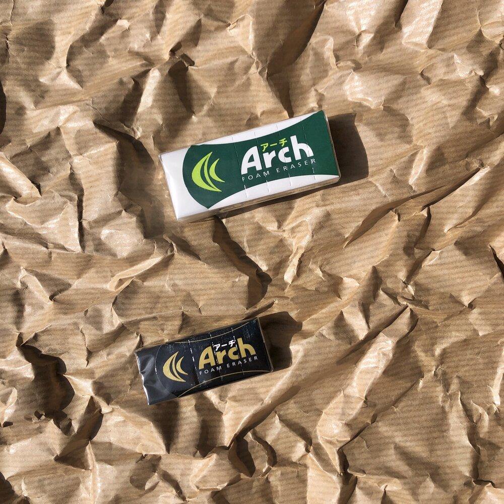 Arch Foam Eraser - White - tactile sensibility