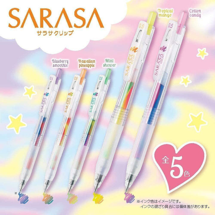 Sarasa Clip Retractable Gel Pens - Marble Set - tactile sensibility