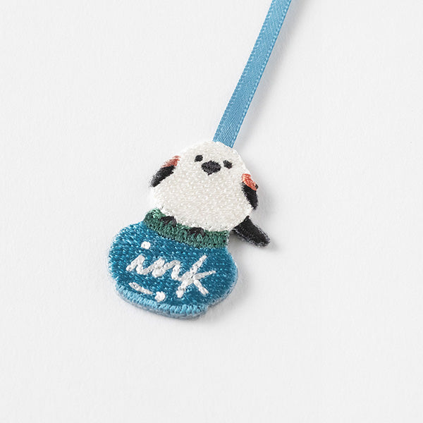 Embroidered Bookmark Ribbon - Kookaburra on Ink