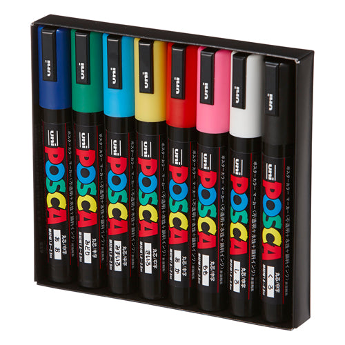 POSCA PC-5M - Medium Paint Marker Pens - Set of 8