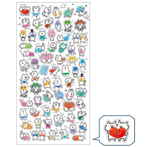 PuchiPuchi Seal Stickers - Loose Cat