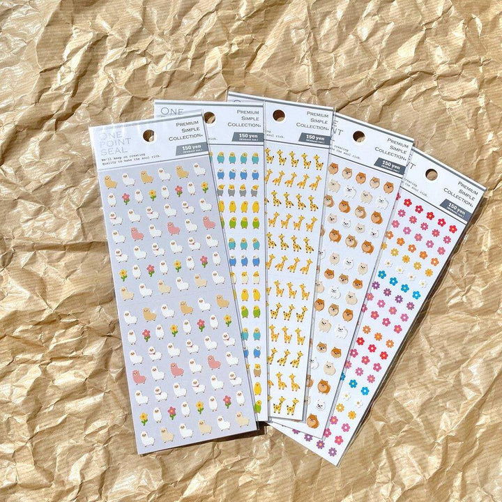 One Point Seal Stickers - Alpacas - tactile sensibility
