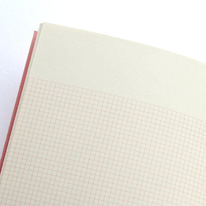PAPERWAYS - Mini Note - tactile sensibility #option_pink-cover-with-red-grid-paper