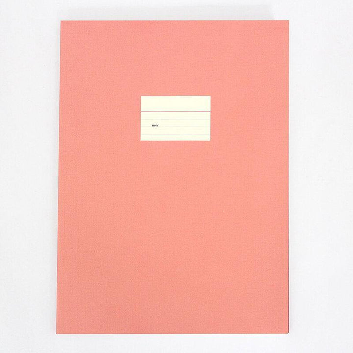 Large Notebook - Weekly / Daily / Grid / Honeycomb - tactile sensibility #option_pink-cover-with-weekly-planner-paper