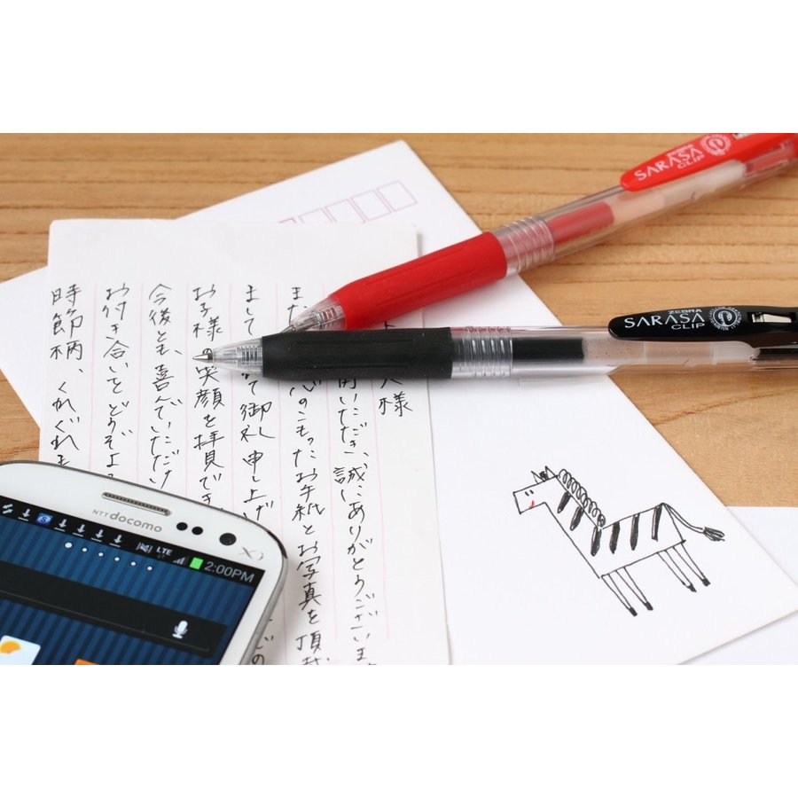 Sarasa Clip Retractable Gel Pens - Standard Colours - Single Pen