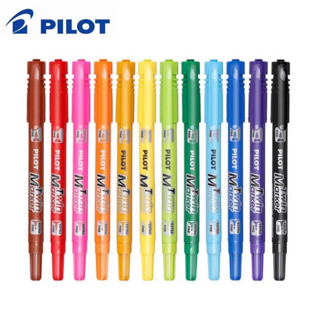 Twin Marker Set of 8 or 12 • PILOT • TACTO Studio Stationery