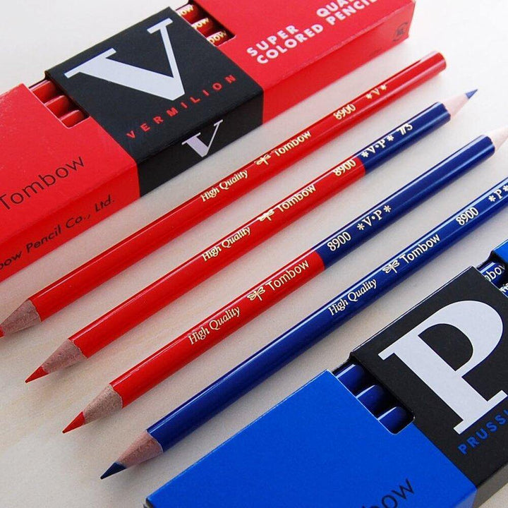 8900VP - Vermillion / Prussian Dual Colour Pencil 5:5 - tactile sensibility