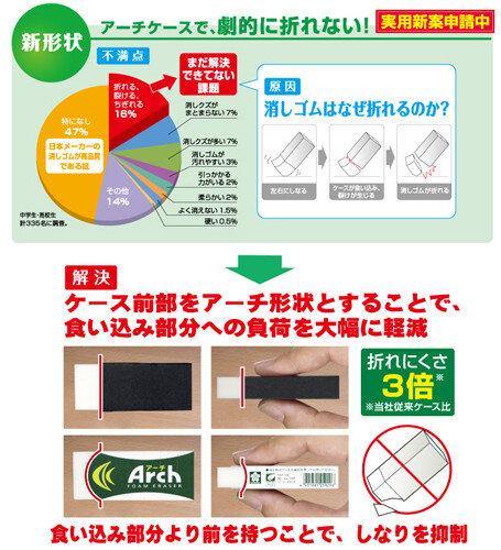 Arch Foam Eraser - Black • Sakura • TACTO Studio Stationery