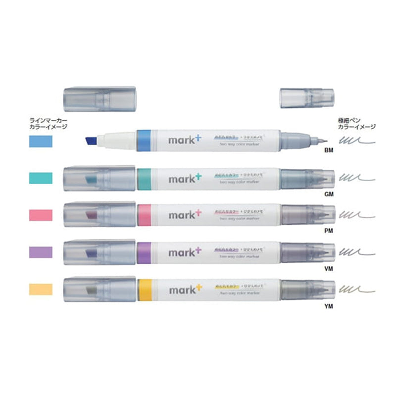 Mark+ Two Way Color Marker Pen - Colour / Grey