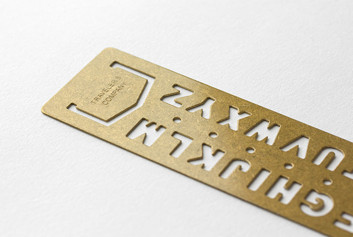 Brass Alphabet Template Bookmark